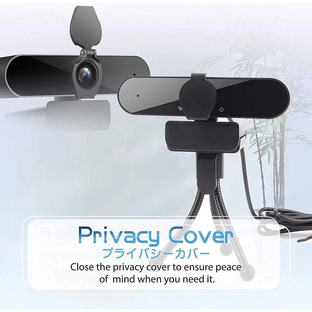 Lexvss Webcam with Microphone, Portable 2K 1440P‎ HD Wide Angle Steaming Web Cam